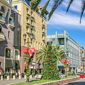 A colorful street full of shops in San Jose, California. mTaira/Shutterstock