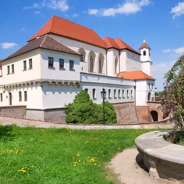 Exterior of Medieval Spilberk Castle, fort and prison, town Brno, Moravia, Czech republic, Europe.