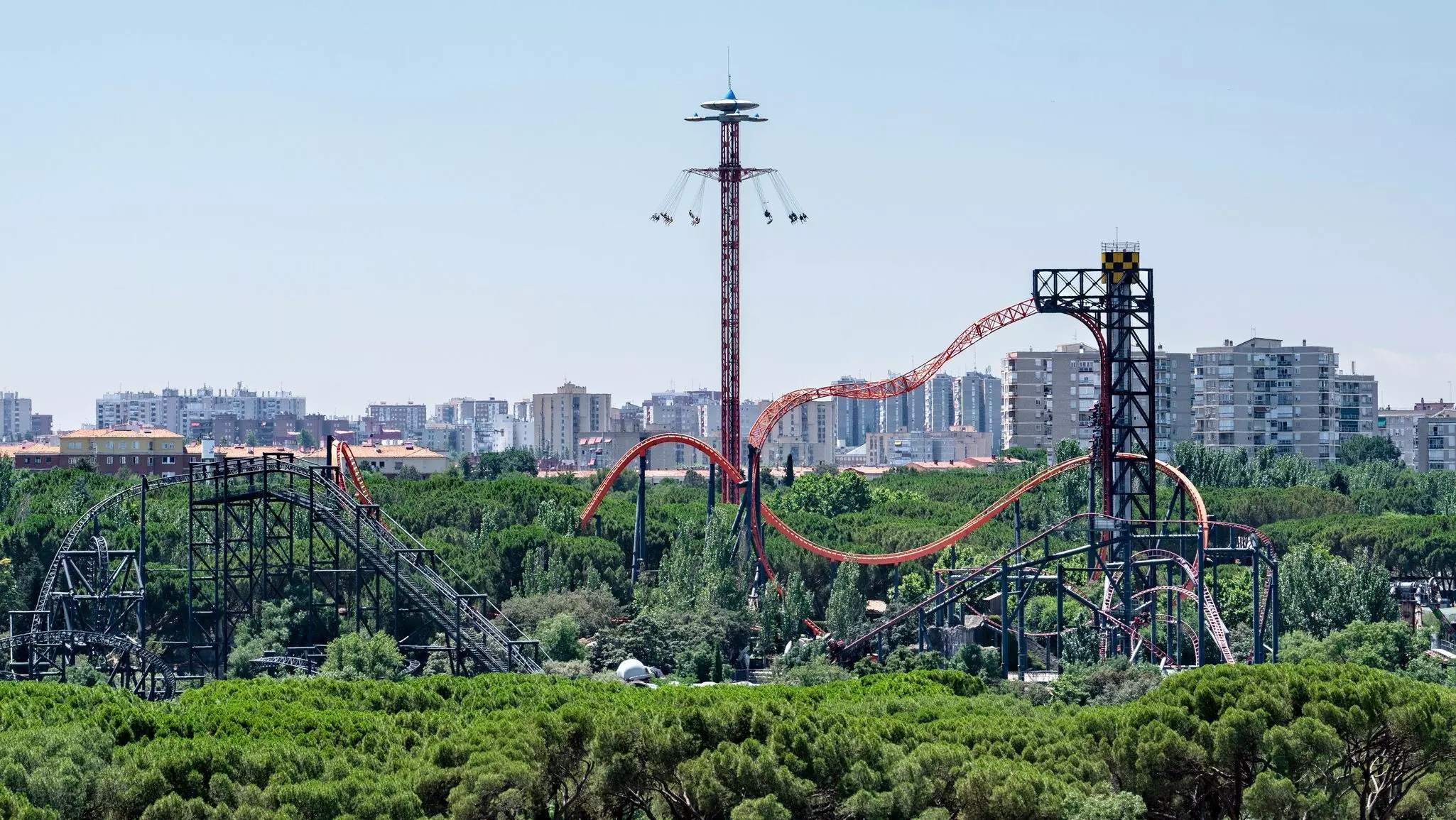 Panoramic of the amusement park, Madrid