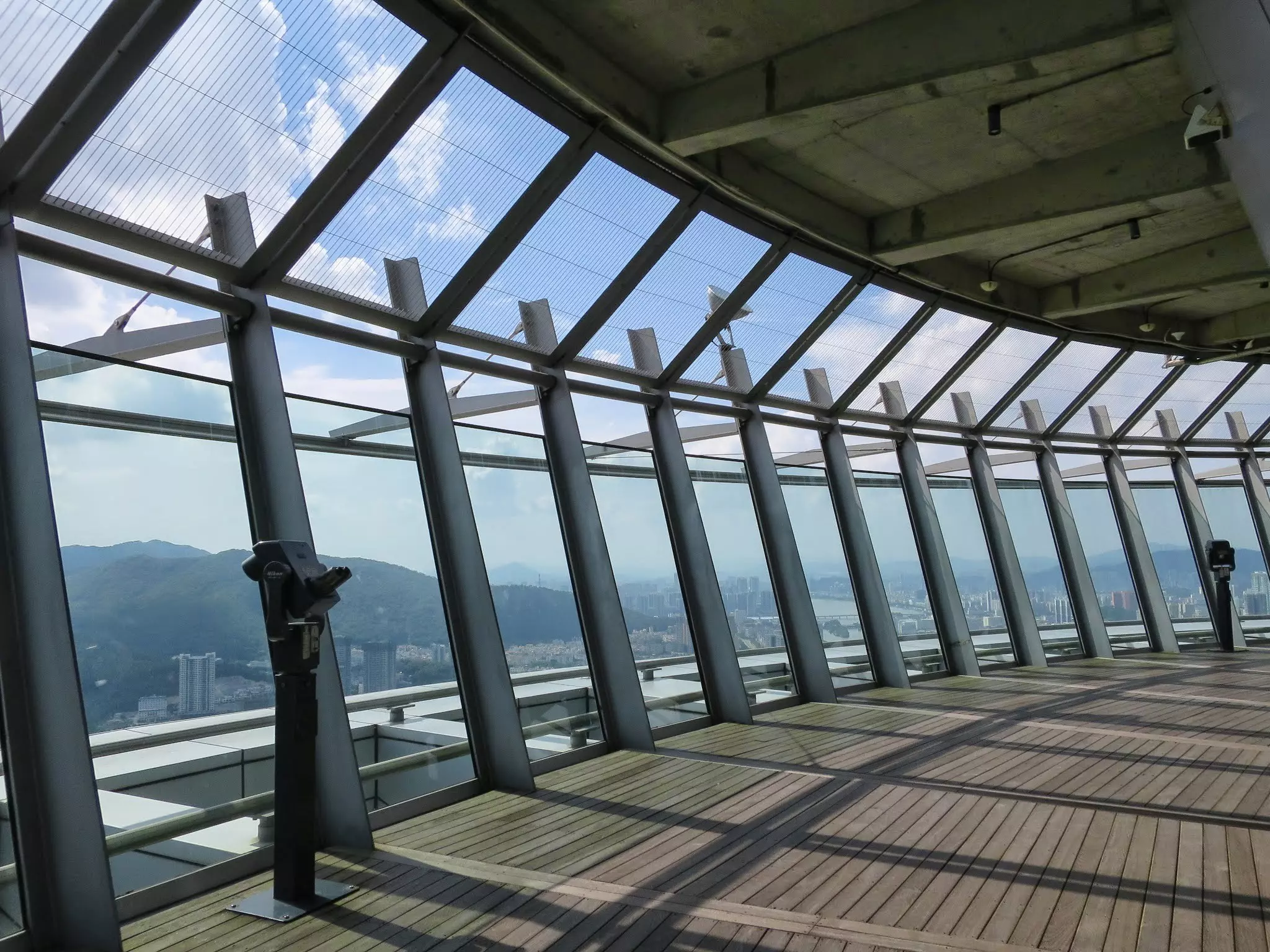 Expansive views from the Macau Tower observation deck. Image by Megan Eaves / Lonely Planet