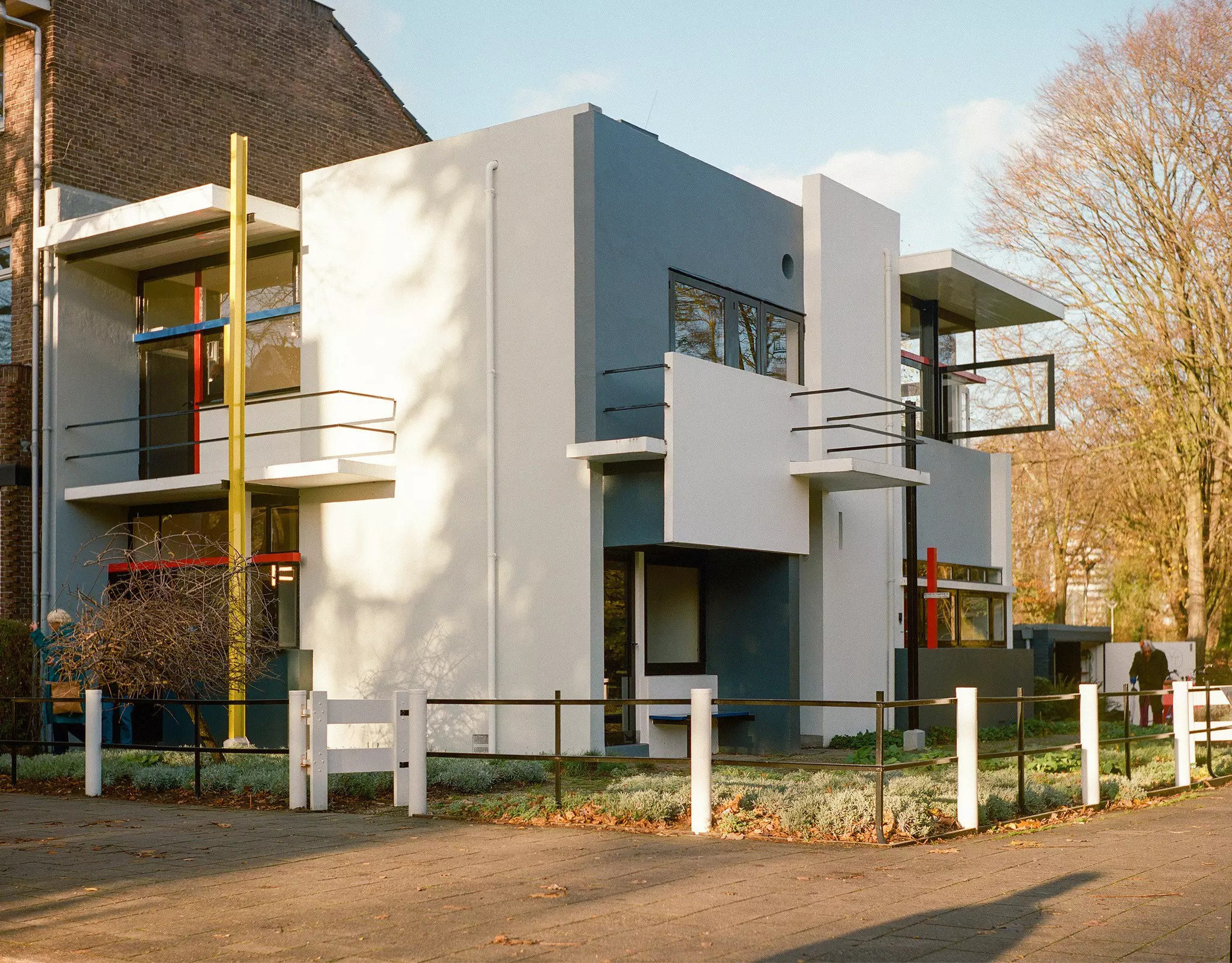 The exterior of a house.