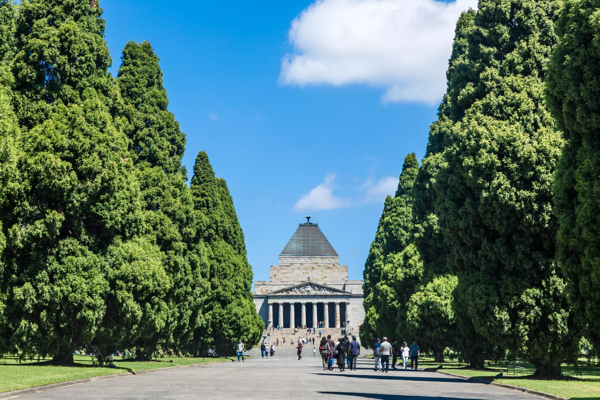 December 25, 2017: Shrine of Remembrance, now a memorial to all Australians who have served in war.