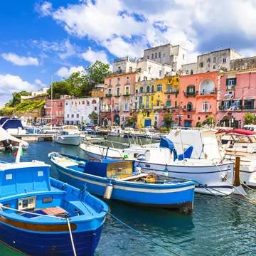 The technicolour coastal harbours of Procida are well worth lingering in. leoks / Shutterstock