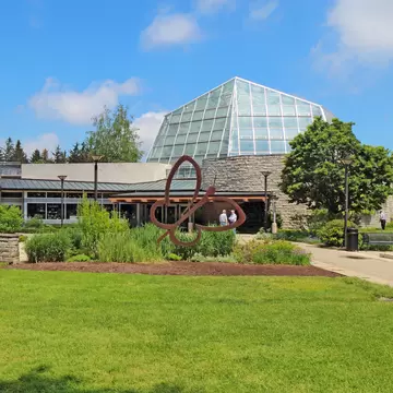 The Niagara Parks Butterfly Conservatory, with up to 45 species of butterflies, on the grounds of the Niagara Parks Botanical Gardens in Niagara Falls, Canada.  