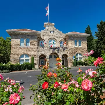 Sunny exterior view of the Sonoma City Hall at California, License Type: media, Download Time: 2025-08-06T19:56:51.000Z, User: dermothegarty77, Editorial: false, purchase_order: 56530 - Guidebooks, job: Global Publishing WIP, client: Coastal California 7, other: Dermot Hegarty