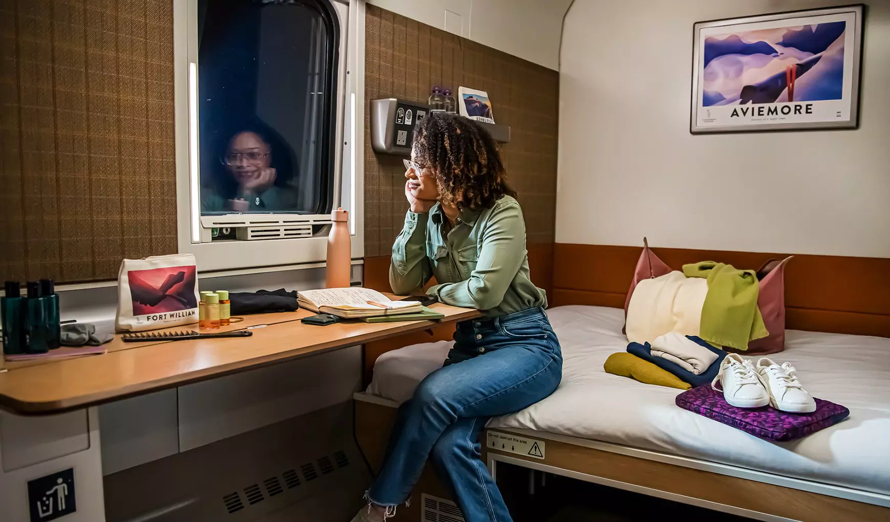 The Caledonian Double includes an en-suite shower, toilet room and breakfast in the dining car © Lucy Knott Photography/courtesy Caledonian Sleeper