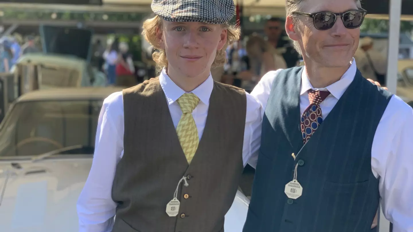 The author and his son Owen attend the Goodwood Revival, Chichester, UK on September 9, 2023 © Adrian Wenner