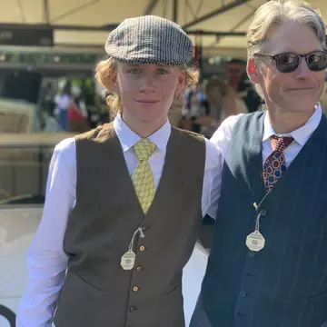 The author and his son Owen attend the Goodwood Revival, Chichester, UK on September 9, 2023 © Adrian Wenner