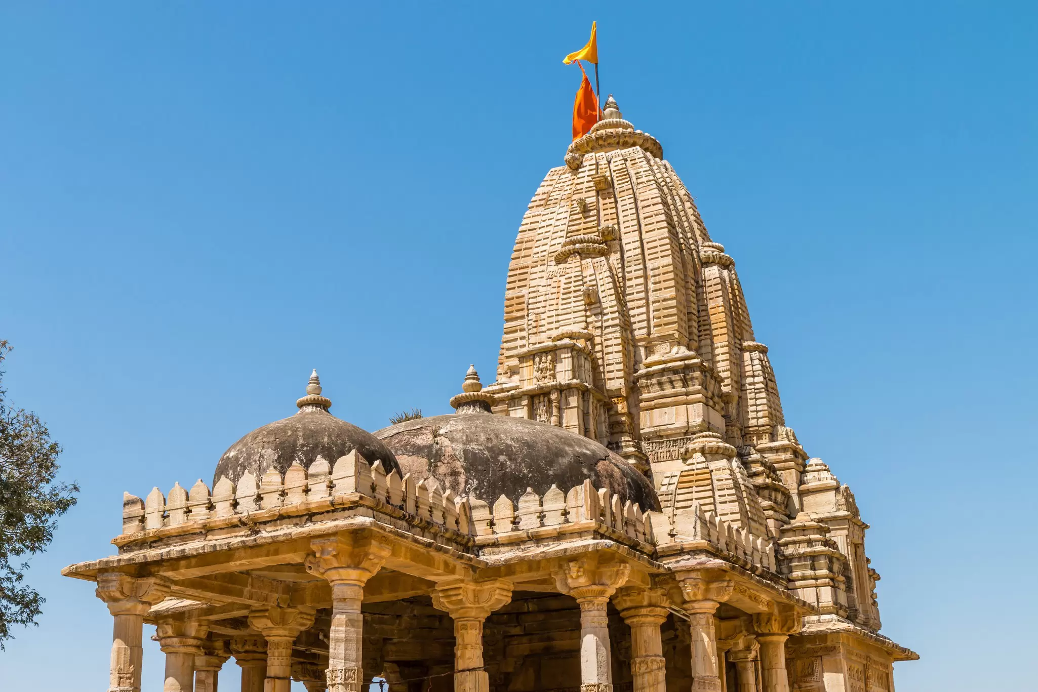 View of the Meera Temple in Chittorgarh Fort, Rajasthan, India.