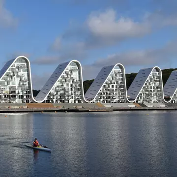 Henning Larsen Architects' landmark development Bølgen ('The Wave'). Neal Wilson / Getty Images