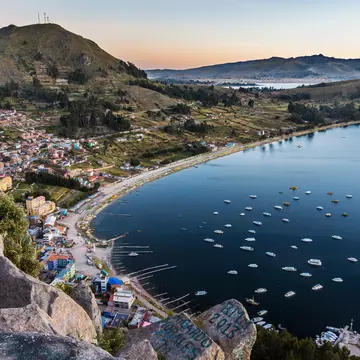 Copacabana at sunset, Bolivia