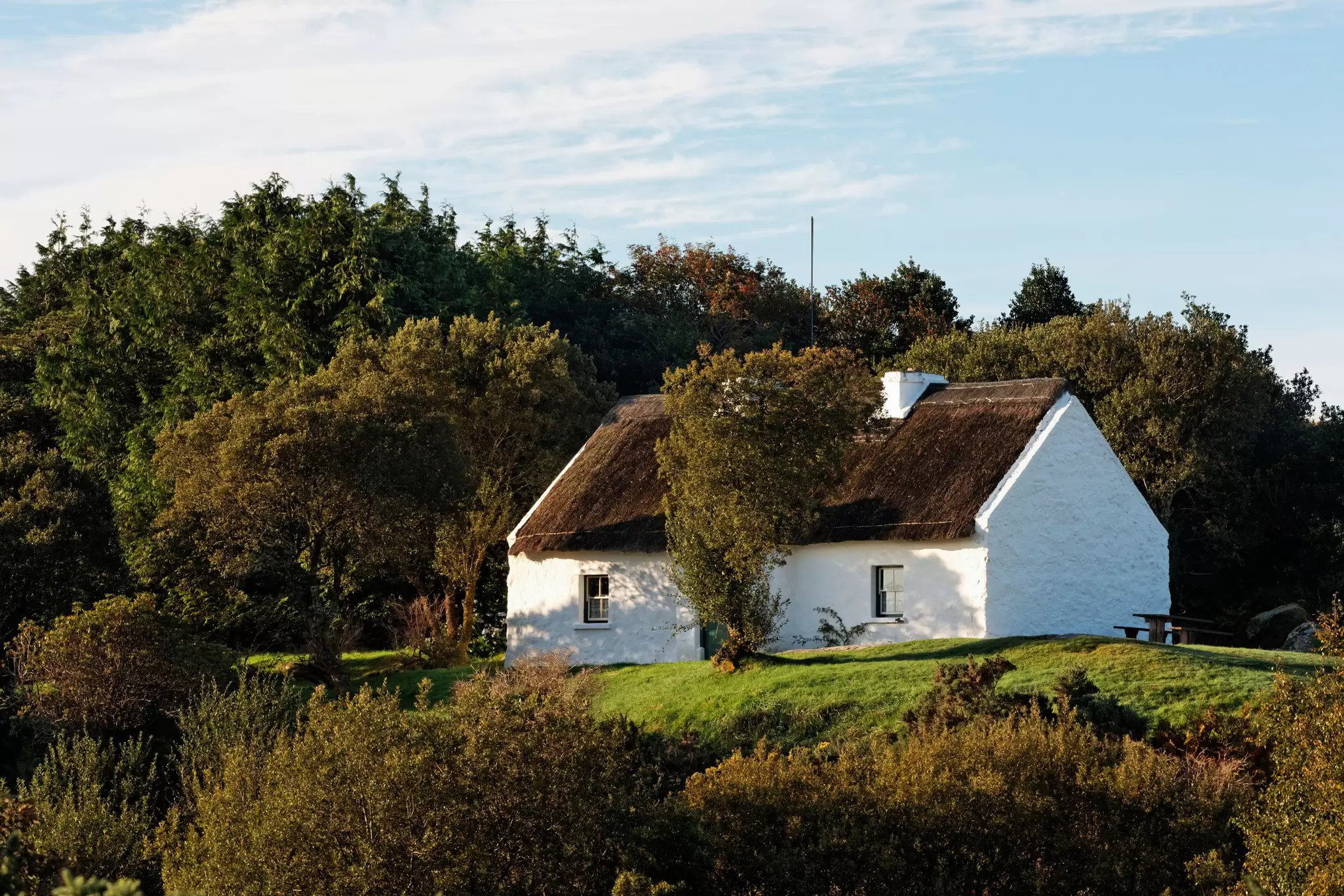 **RIGHTS MANAGED**

Pearse's Cottage or Pearse's House (Teach an Phiarsaigh) near An Gort Mor, Connemara, County Galway, Connaught, Ireland. Galway County, Ireland. Uploaded for app use only.