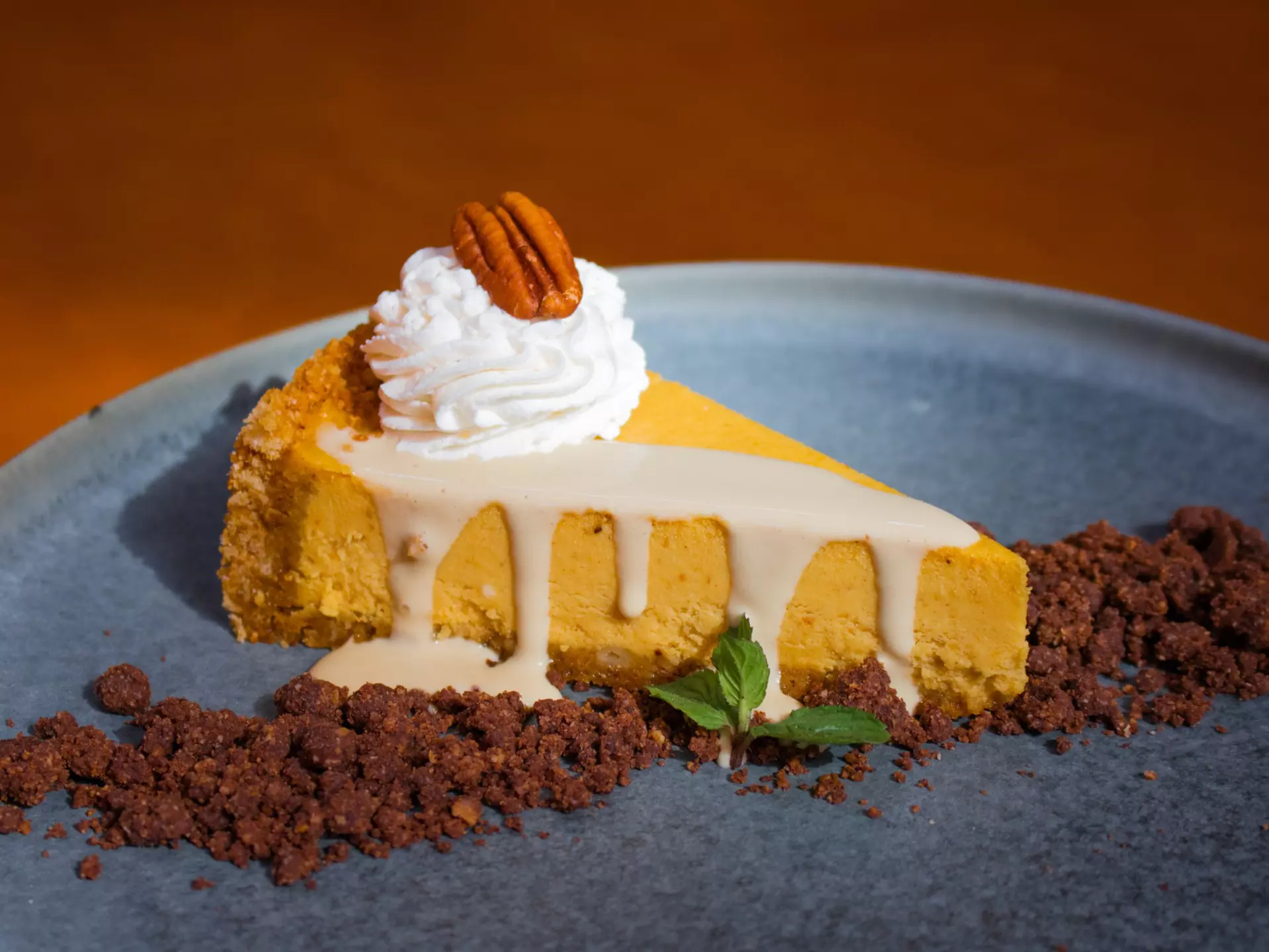 spicy pumpkin cheesecake at Soby's, Greenville, South Carolina