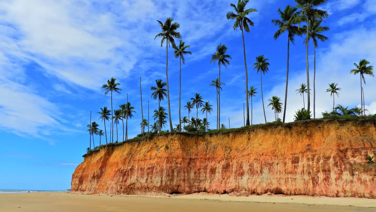 Cliff at Cumuruxatiba beach.