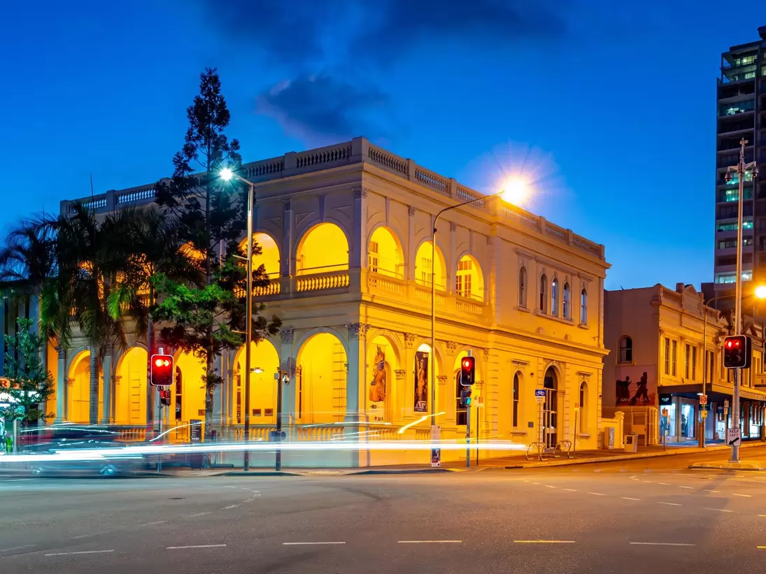 Townsville, Queensland, Australia. Perc Tucker Regional Gallery, Townsville's premier art gallery, in the grand 1885 former bank building on Flinders St.
