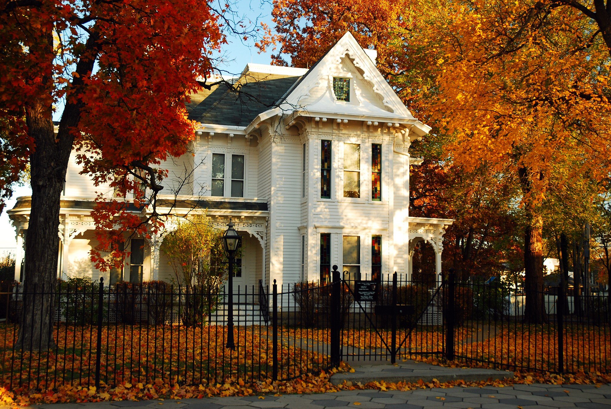 Independence, MO, USA November 2 Fall colors surround the former home of US President Harry Truman in Independence, Missouri; Shutterstock ID 1775556065;