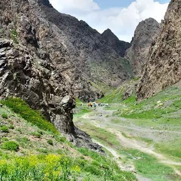 Yolyn Am valley is located at Gurvan Saikhan Mountains of southern Mongolia.
