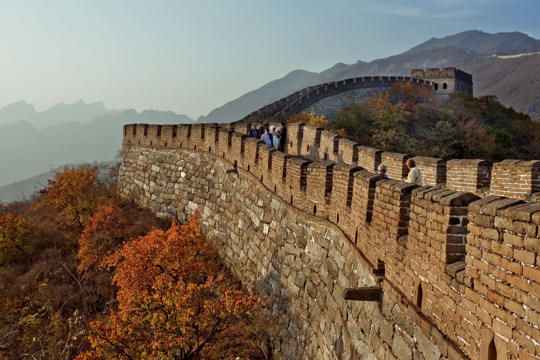 View of the Great Wall of China at Mutianyu.