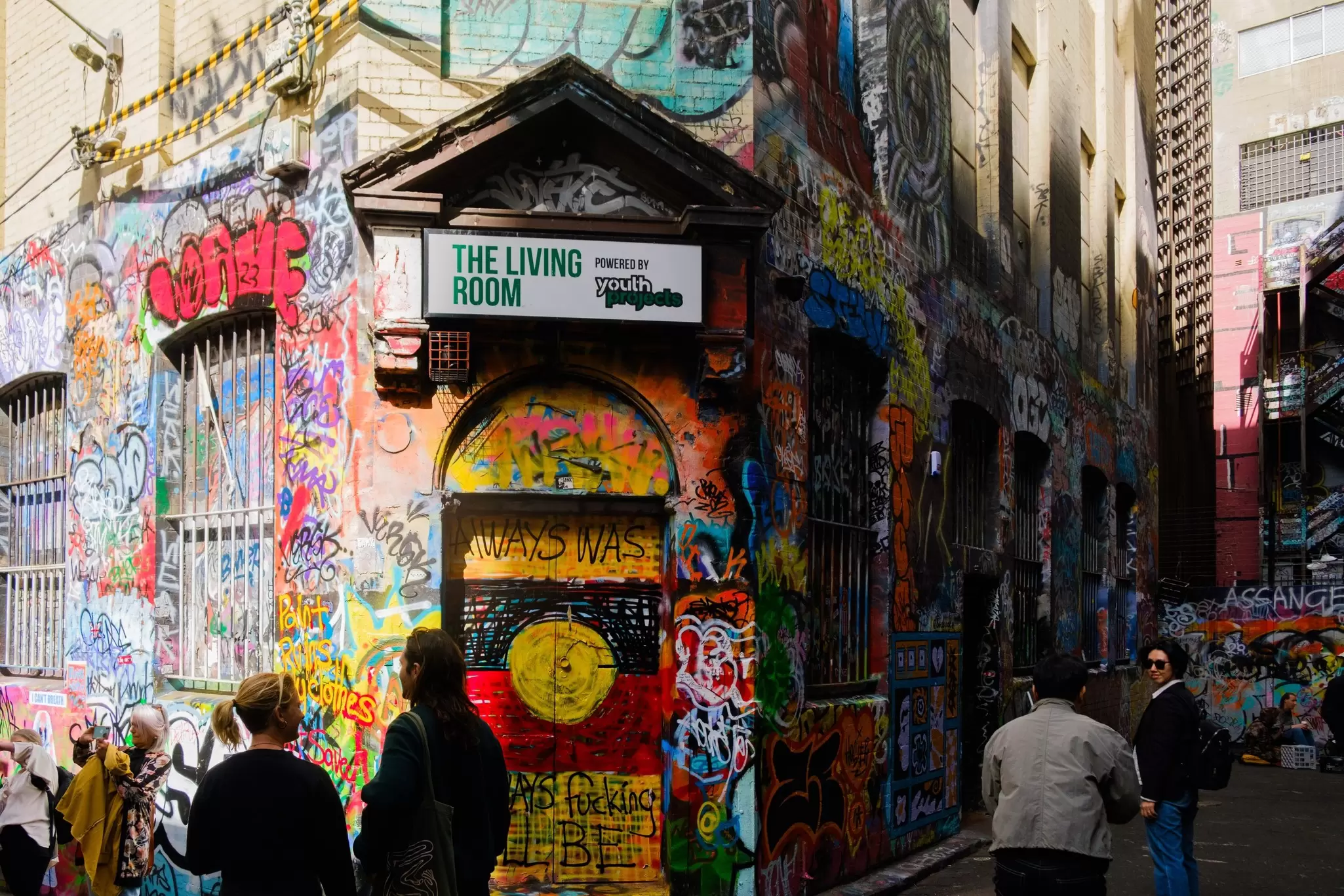 Hosier Lane Graffiti Art in Melbourne, Victoria, Australia.