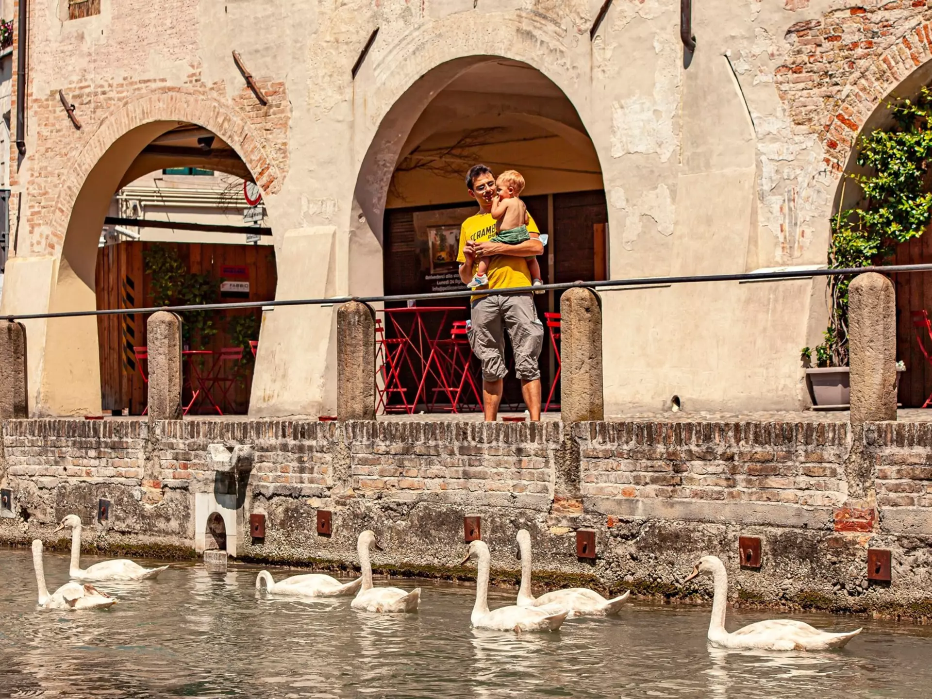 Cagnan Grande Ganal in the historical center of Treviso, Italy. Filippo Carlot/Shutterstock