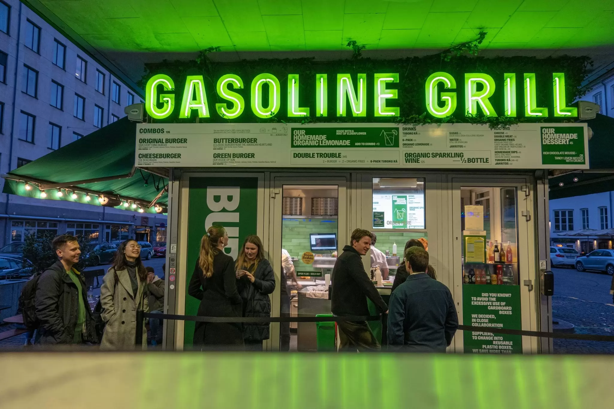 Gasoline Grill, a famous burger joint in Copenhagen. Alexanderstock23/Shutterstock