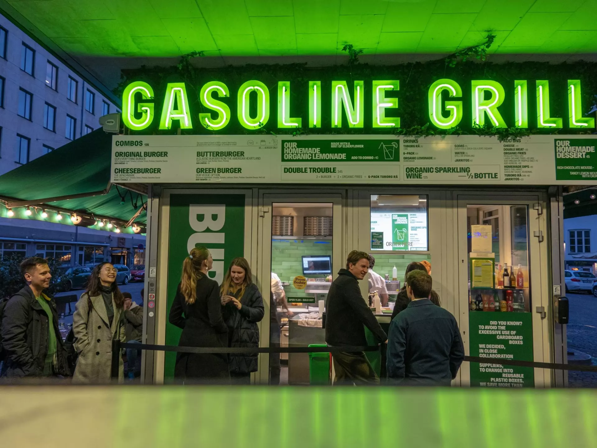 Gasoline Grill, a famous burger joint in Copenhagen. Alexanderstock23/Shutterstock