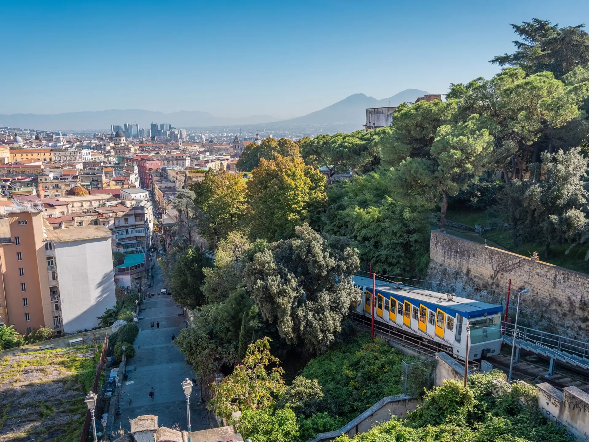 Funicular to Castel Sant’Elmo, Naples. Anze Furlan/Shutterstock