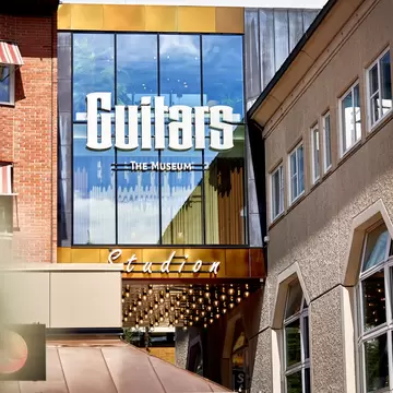 Umeå, Sweden - Jun 17, 2021: Guitars – the Museum, a museum located in central Umeå with collections of primarily electric guitars from the 1950s and 1960s.; Shutterstock ID 2006447531;