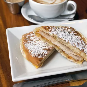 Mallorca in a cafe in Old San Juan, Puerto Rico