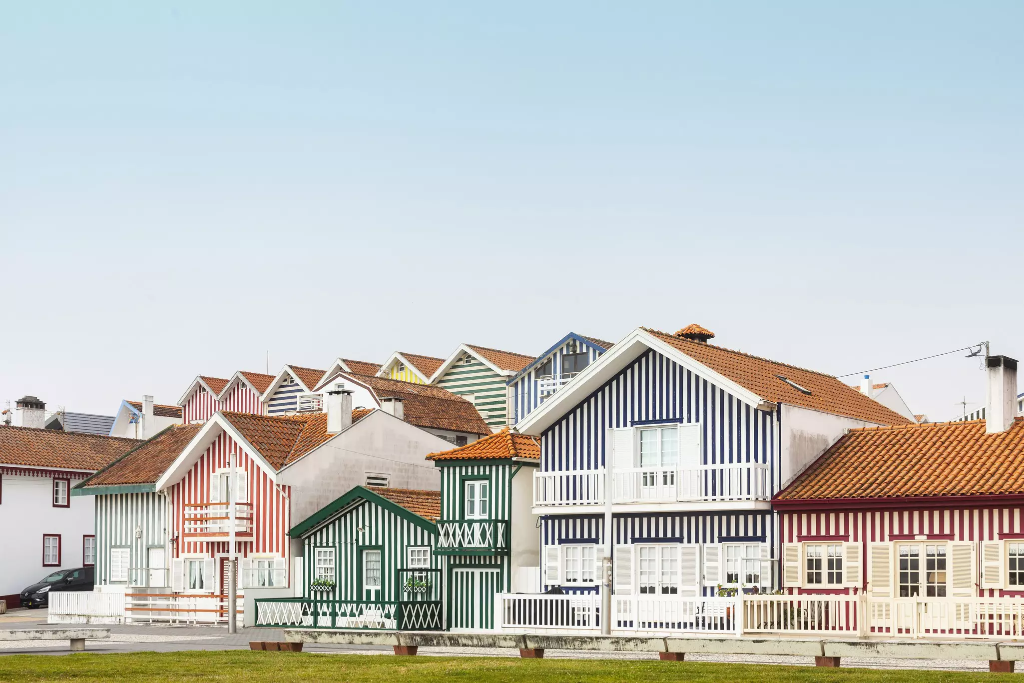 Striped houses in Costa Nova
