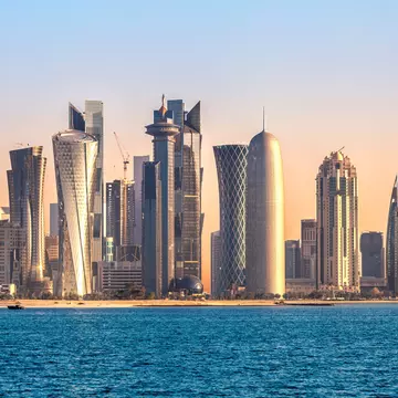 Doha skyline from the water. Matteo Colombo / Getty Images
