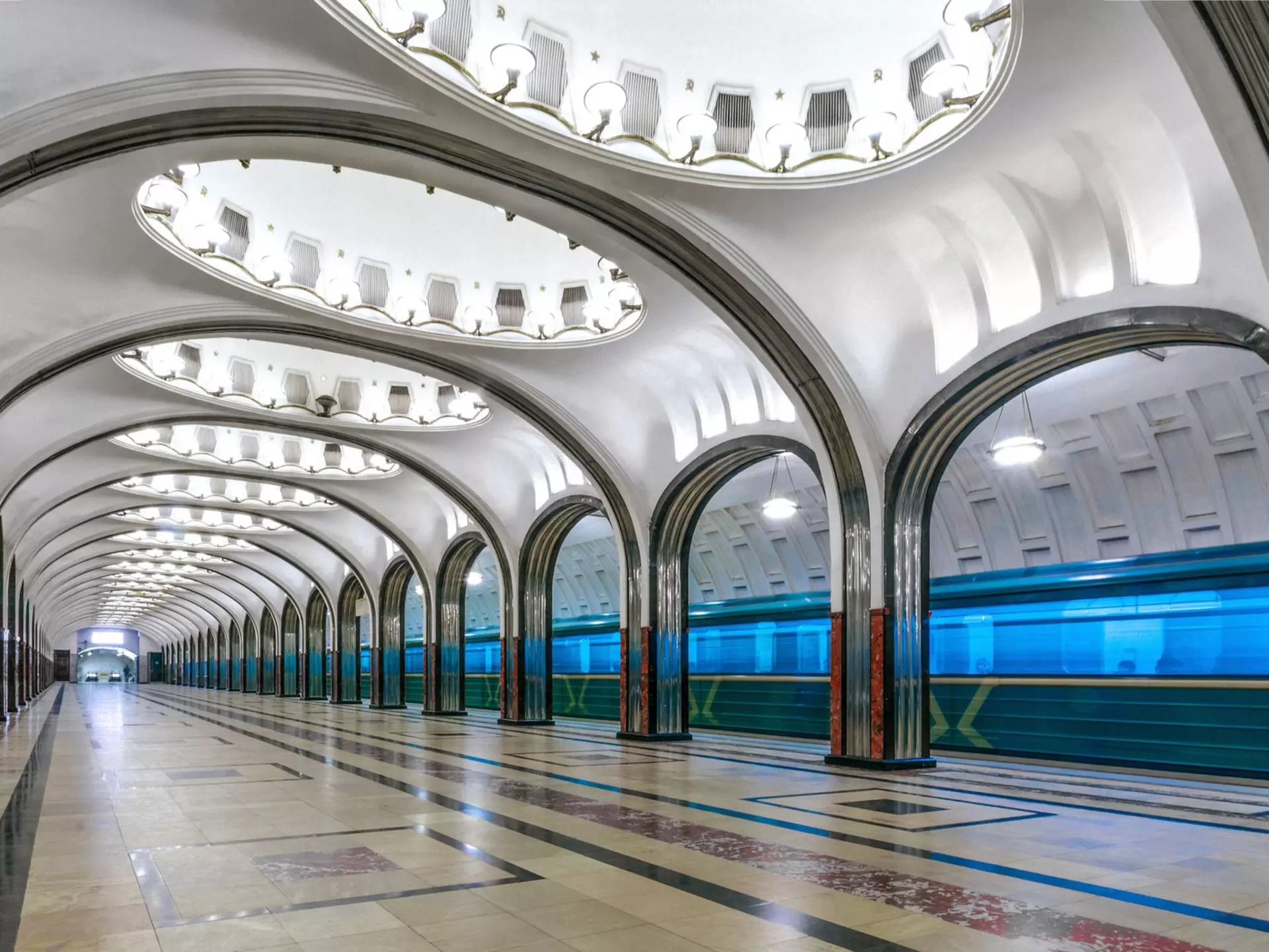 The Moscow Metro in Moscow, Russia.
