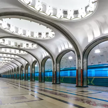 The Moscow Metro in Moscow, Russia.