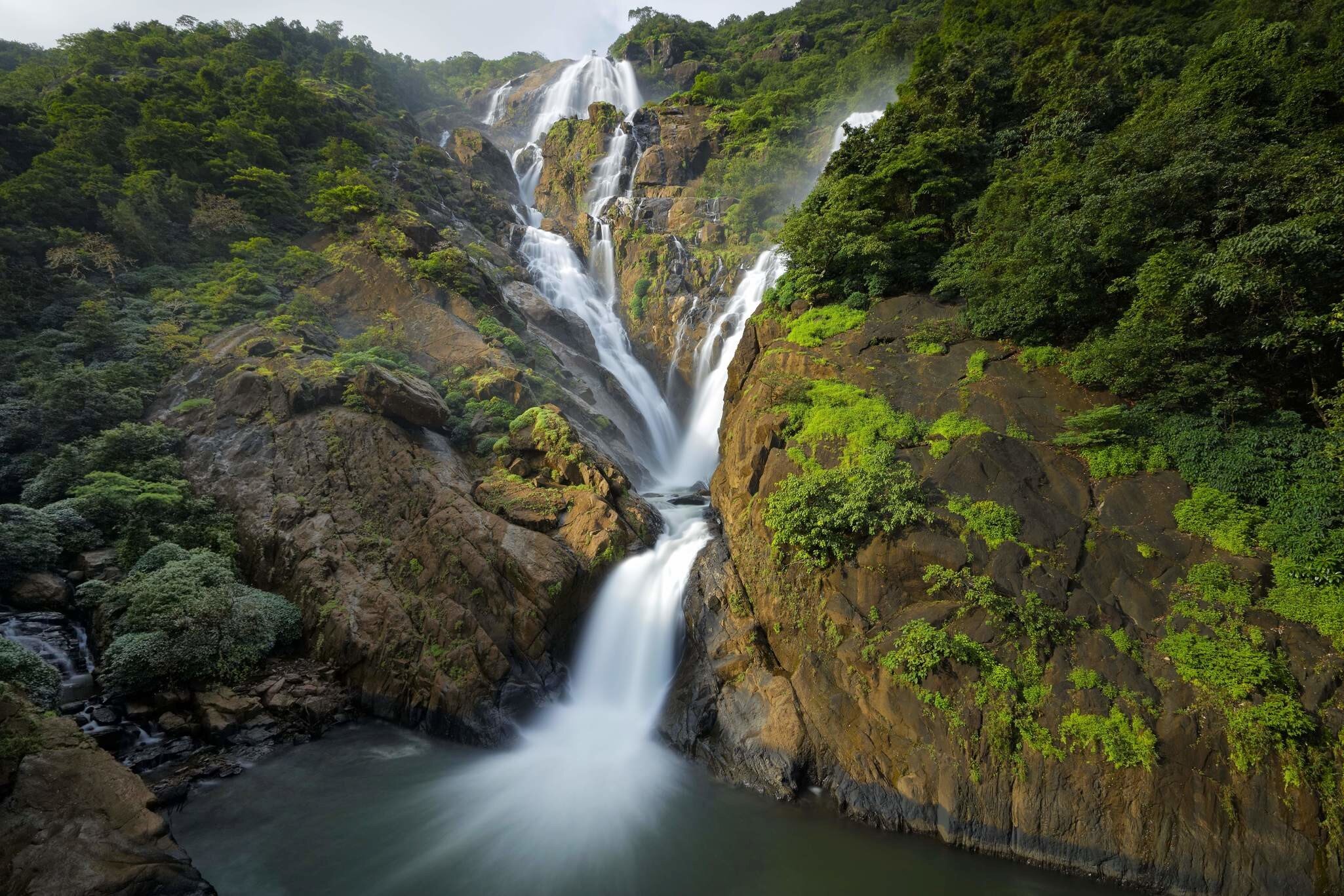Dudhsagar Waterfall, Goa, INDIA, Circa September 2017; Dudhsagar Falls

 Shutterstock ID 717821329; your: Bridget Brown; gl: 65050; netsuite: Online Editorial; full: POI Image Update