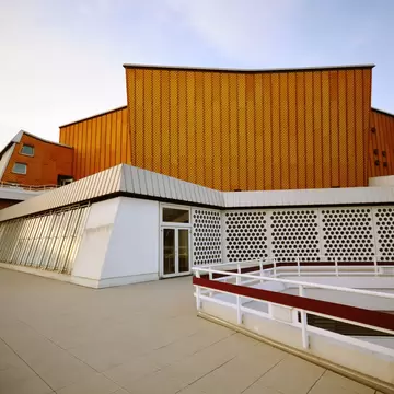 Exterior view of Philharmonie Berlin, Germany.