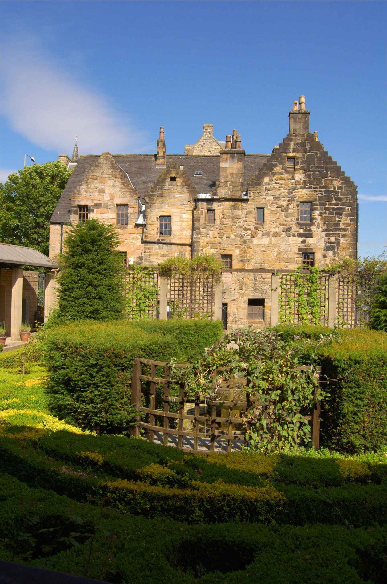 Grounds of Provand's Lordship, the oldest standing house in Glasgow, Scotland.