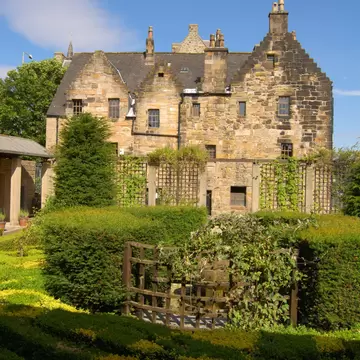 Grounds of Provand's Lordship, the oldest standing house in Glasgow, Scotland.