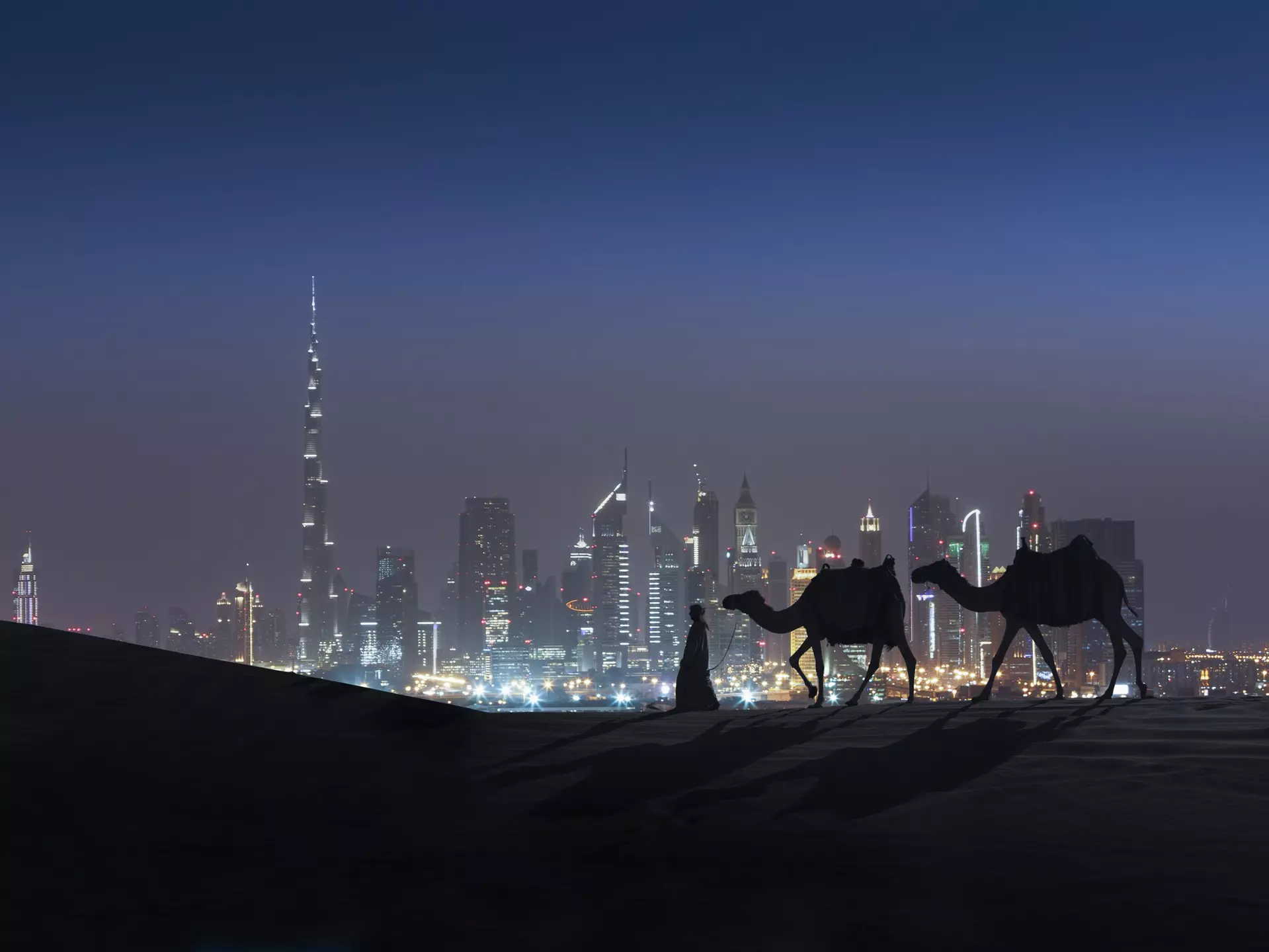 Step outside of shimmering Dubai to experience traditional Bedouin culture. Buena Vista Images / Getty Images
