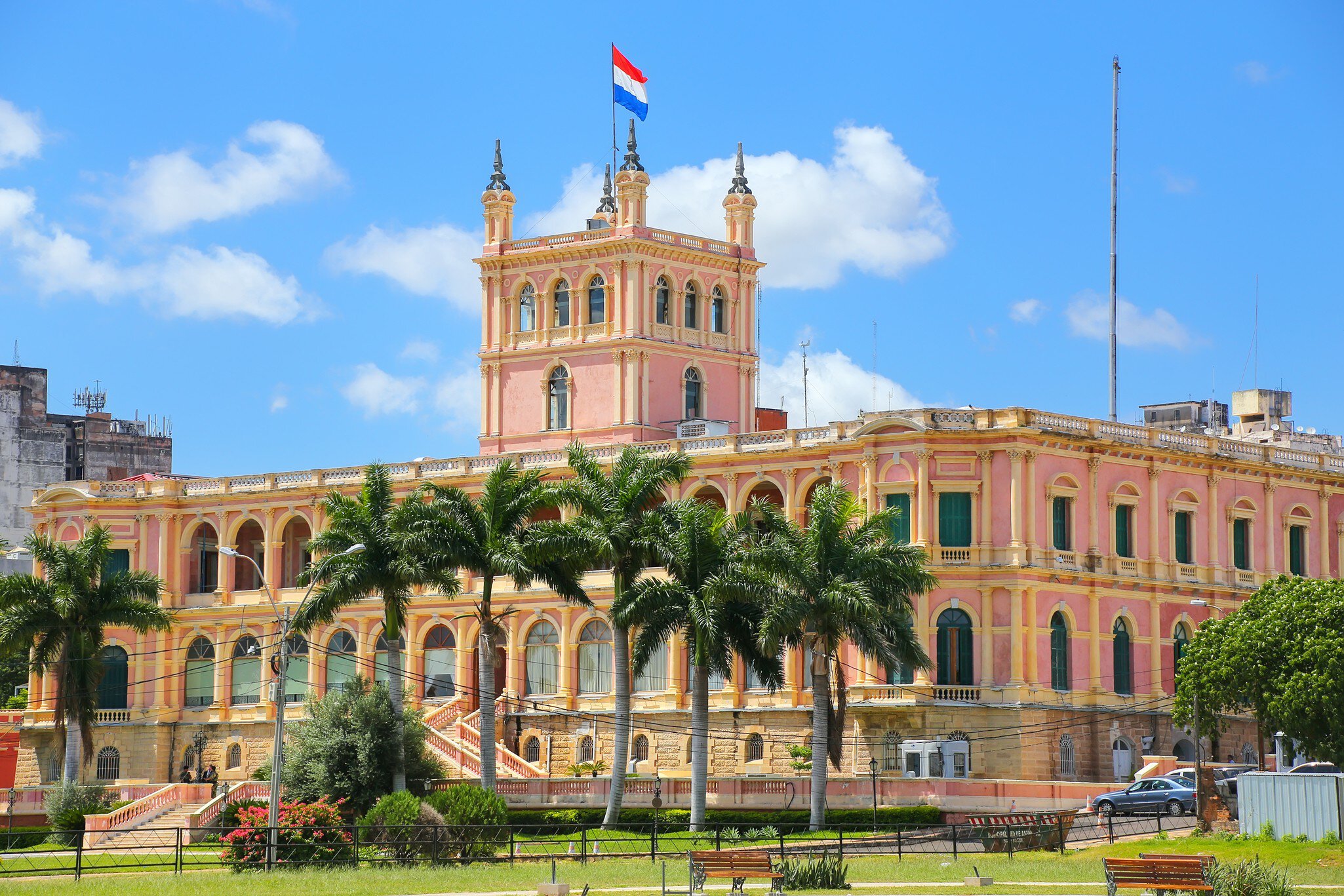 Presidential Palace in Asuncion, Paraguay. It serves as a workplace for the President and the government of Paraguay.
525336822
Asuncion, Government, Facade, Blue, Famous Place, Architecture, Paraguay, Palace
CLEARED FOR DIGITAL USE ONLY -