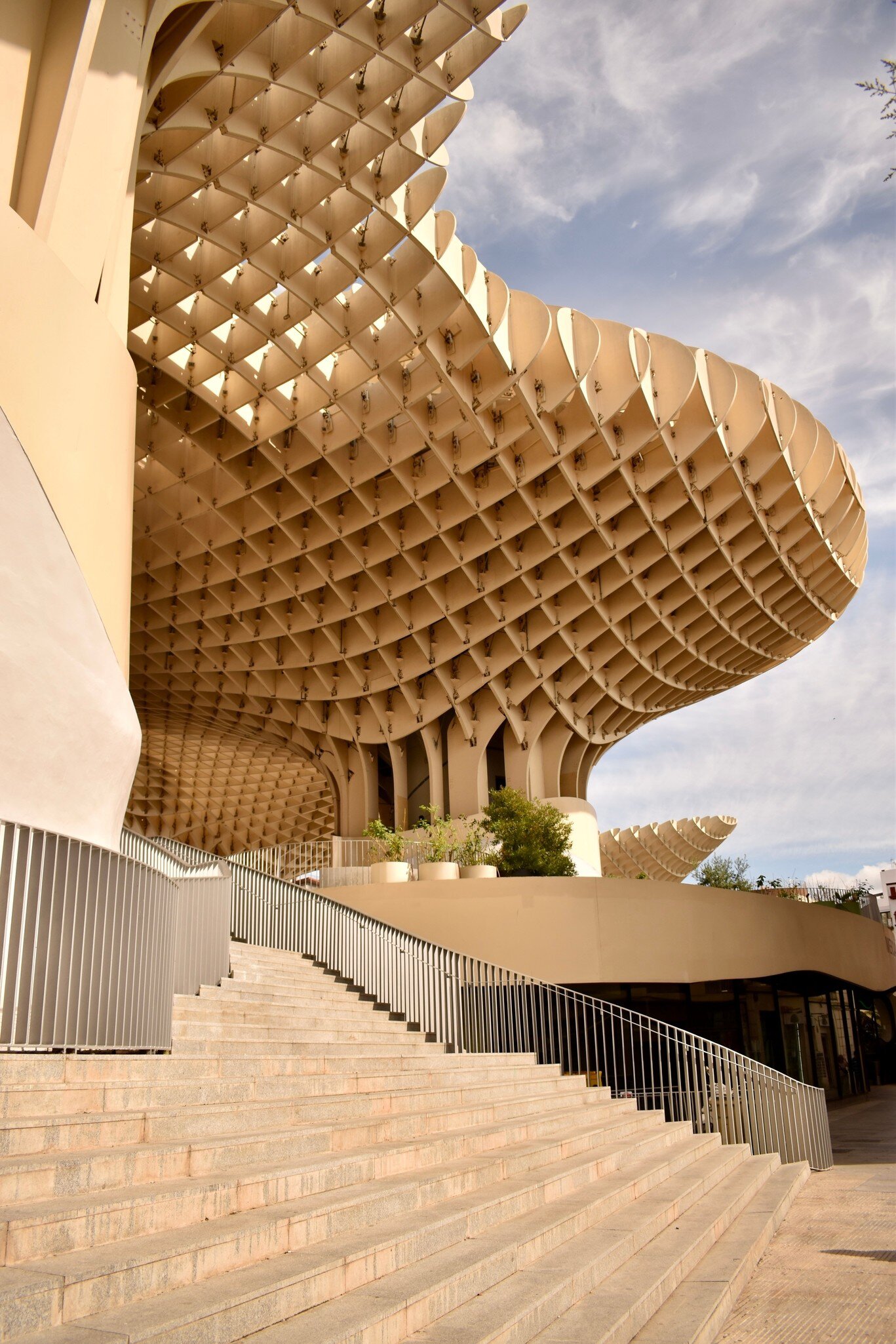 The famous architectural landmark Metropol Parasol, also called Las Setas, in Seville, Spain.