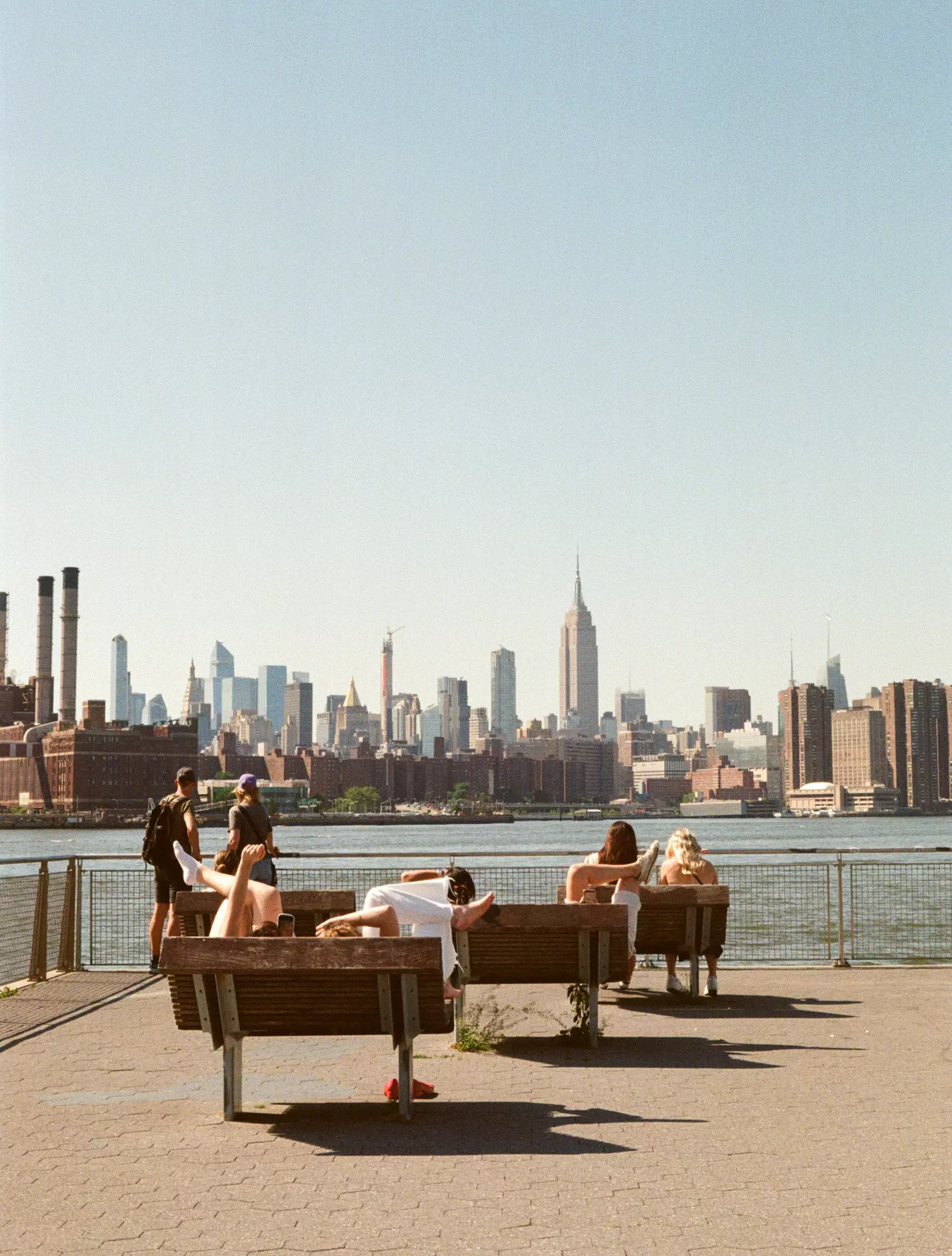 View of Manhattan from a pier in Williamsburg, Brooklyn
