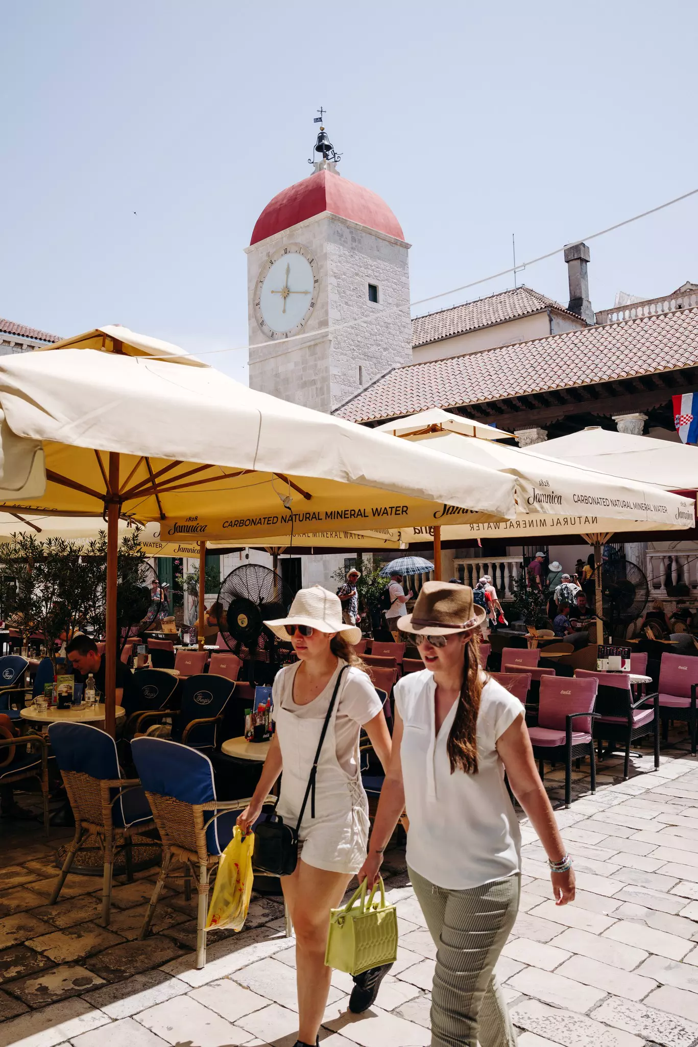Trogir, Croatia. June 2025...Street scene in St Lawrence Cathedral Square...Photo by Camilla Ferrari for Lonely Planet