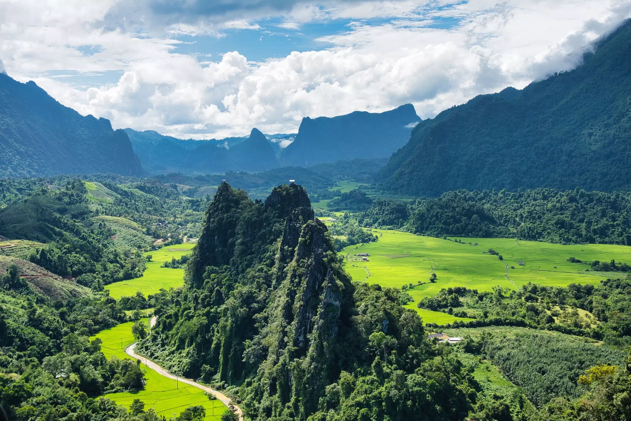 The mountains around Vang Vieng. 