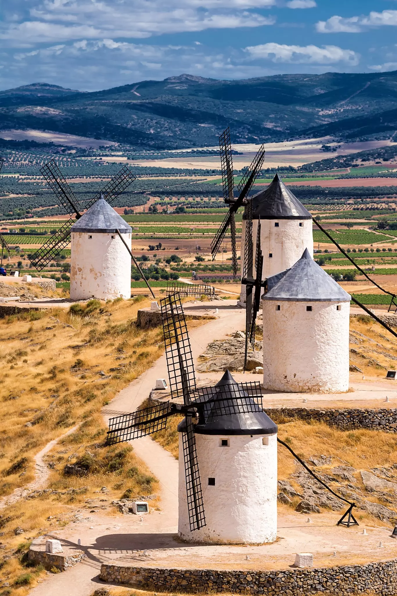 Windmills in Consuegra, Toledo, Castilla La Mancha, Spain