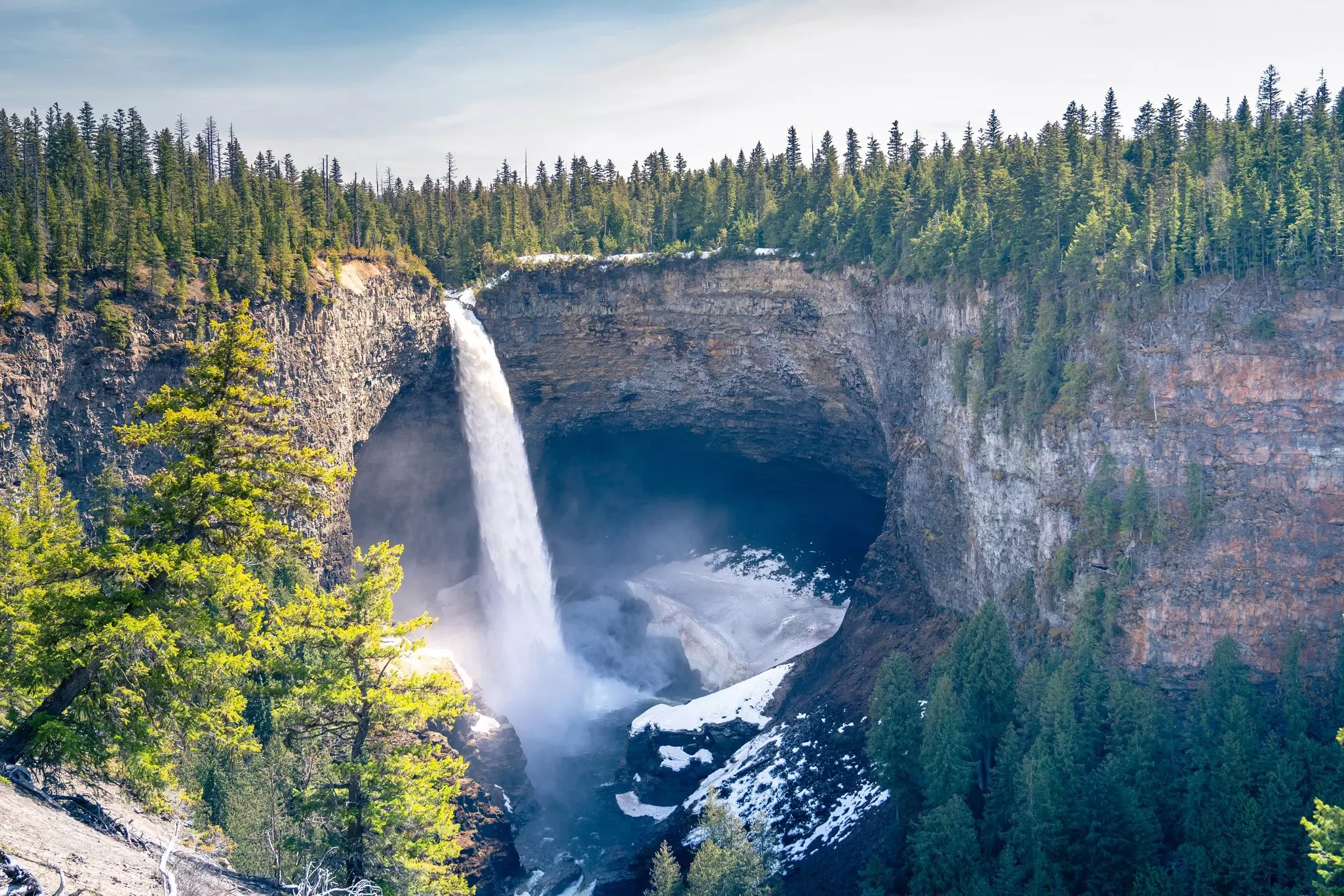Helmcken falls in Wells Gray Provincial Park in Clearwater, British Columbia, Canada