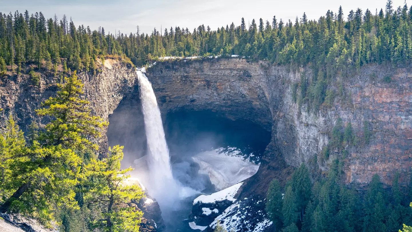 Helmcken falls in Wells Gray Provincial Park in Clearwater, British Columbia, Canada