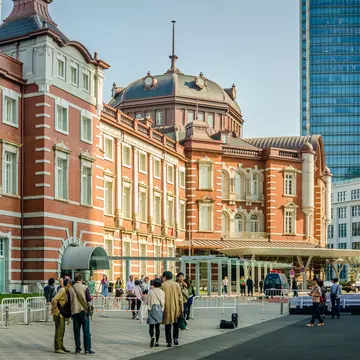 Tokyo Station is the main intercity rail terminal in Tokyo. It is the busiest station in Japan in terms of number of trains per day (over 3,000). Korkusung / Shutterstock