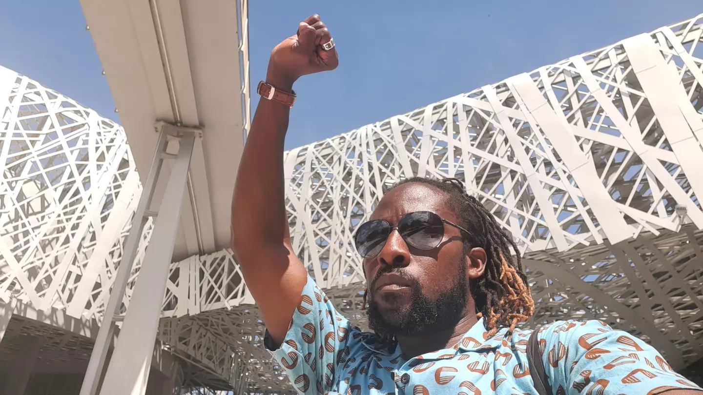 The author outside of Mémorial ACTe, the powerful museum addressing slavery and Caribbean culture in Pointe-à-Pitre, Guadeloupe © Nii Ayikwei Parkes