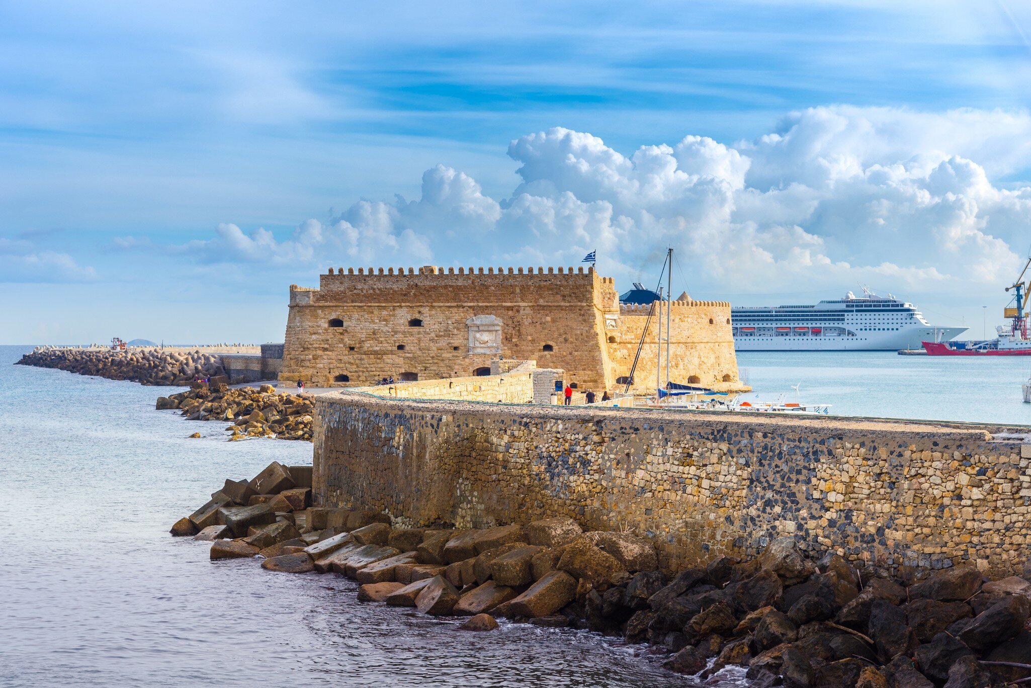 Koules fortress in the old Venetian harbor. Heraklion, Crete, Greece; Shutterstock ID 2256844939; your: Barbara Di Castro; gl: 65050; netsuite: Digital ; full: poi