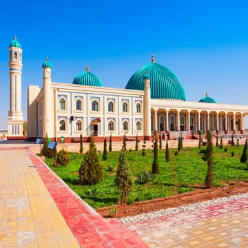 Muhammad Imam Iyshan Mosque in the centre of Nukus city, Karakalpakstan region of Uzbekistan